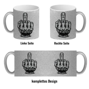 Mittelfinger Comic Kaffeebecher