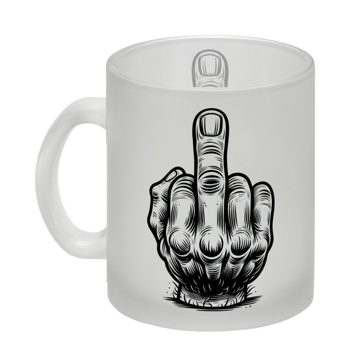 Mittelfinger Comic Kaffeebecher