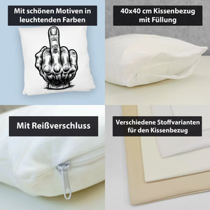 Mittelfinger Comic Kissen