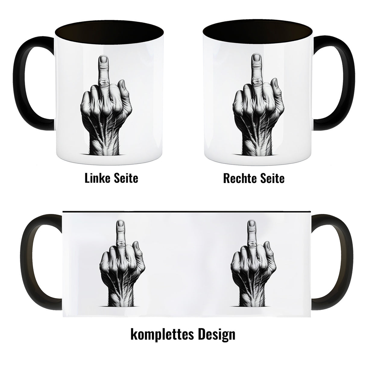 Mittelfinger Kaffeebecher