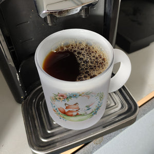 Fuchs und Hase mit Blumenkranz Kaffeebecher