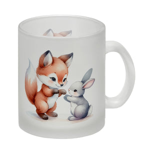 Fuchs und Hase Tierkinder Kaffeebecher