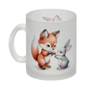 Fuchs und Hase Tierkinder Kaffeebecher