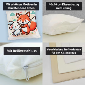 Fuchs und Kaninchen Kissen