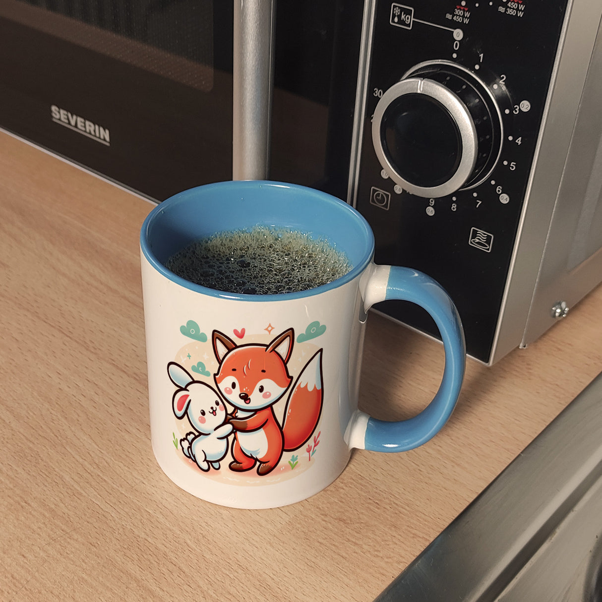 Fuchs und Kaninchen Kaffeebecher
