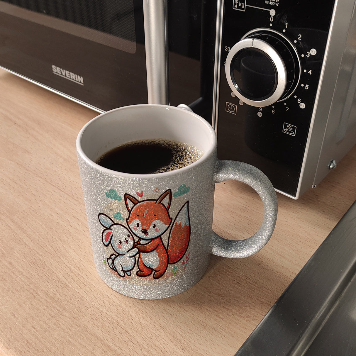 Fuchs und Kaninchen Kaffeebecher