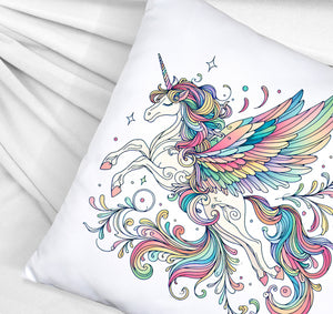 Einhorn in pastellfarben Kissen