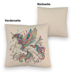 Einhorn in pastellfarben Kissen