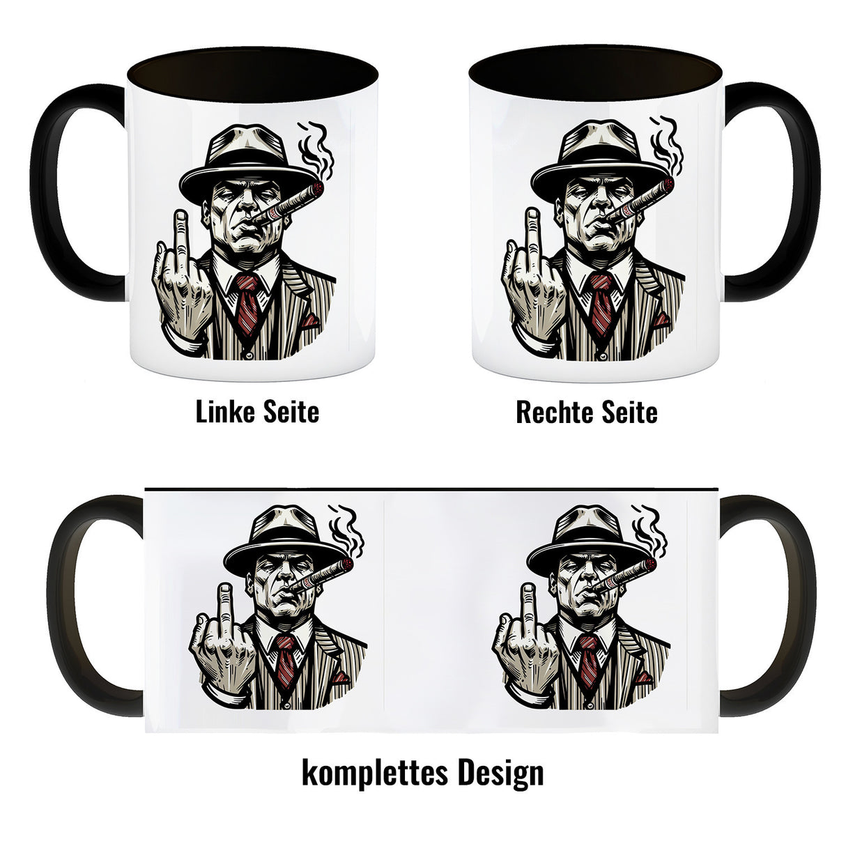 Mittelfinger Mafiaboss Kaffeebecher