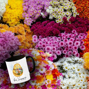 Pummel Biene Kaffeebecher mit Spruch Bee happy