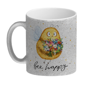 Pummel Biene Kaffeebecher mit Spruch Bee happy