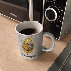 Pummel Biene Kaffeebecher mit Spruch Bee happy