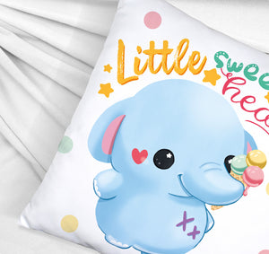 Elefant Kissen mit Spruch Little sweetheart