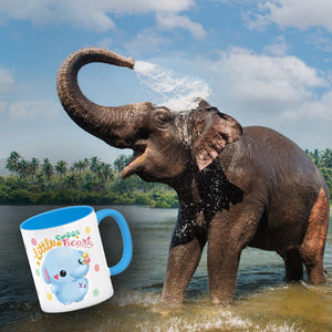Elefant Kaffeebecher mit Spruch Little sweetheart