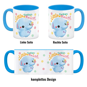 Elefant Kaffeebecher mit Spruch Little sweetheart