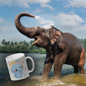 Elefant Kaffeebecher mit Spruch Little sweetheart