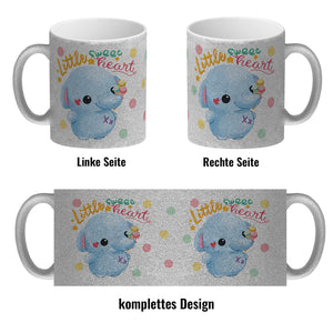 Elefant Kaffeebecher mit Spruch Little sweetheart