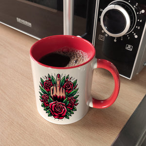 Stinkefinger Rosen - Ich hasse Menschen Kaffeebecher