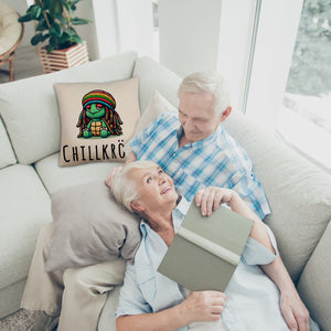 Schildkröte Rastafari Kissen mit Spruch Chillkröte