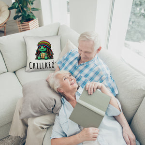 Schildkröte Rastafari Kissen mit Spruch Chillkröte