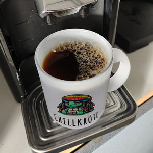 Schildkröte Rastafari Kaffeebecher mit Spruch Chillkröte