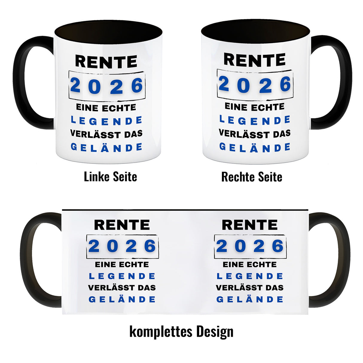 Rente 2026 Kaffeebecher mit Spruch Rente 2026 Legende geht