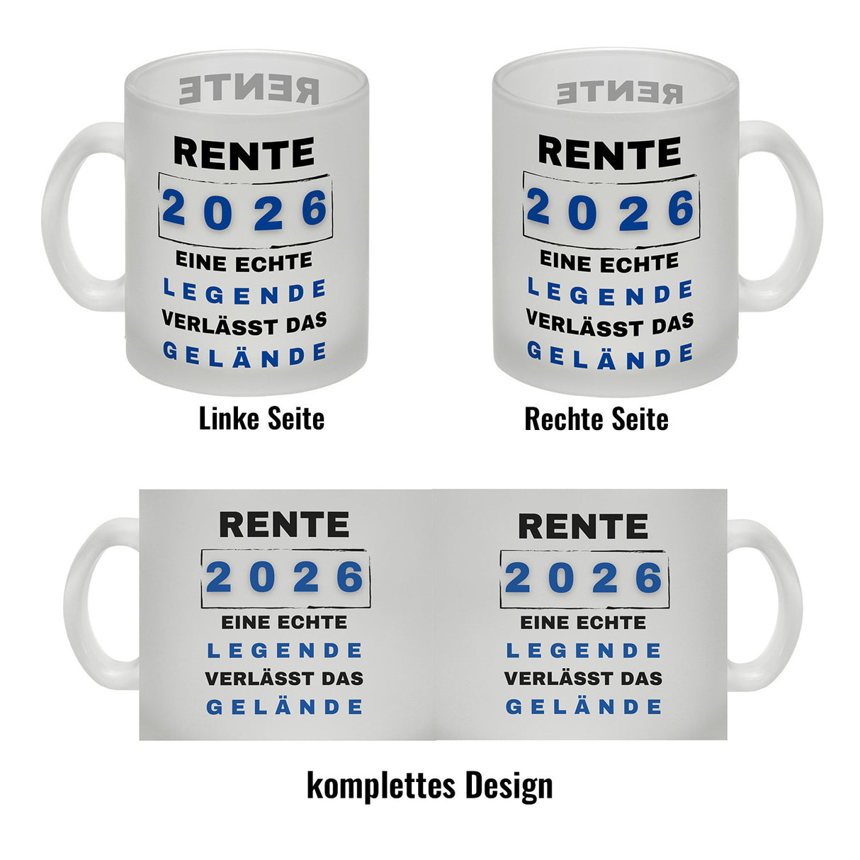Rente 2026 Kaffeebecher mit Spruch Rente 2026 Legende geht