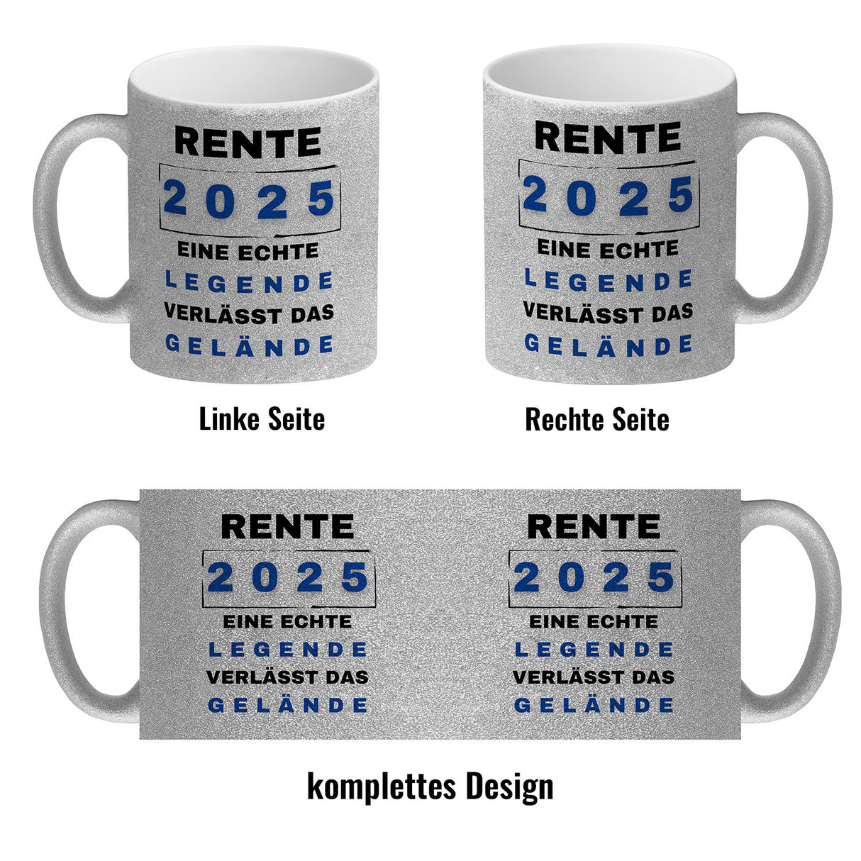 Rente 2025 Kaffeebecher mit Spruch Rente 2025 Legende geht