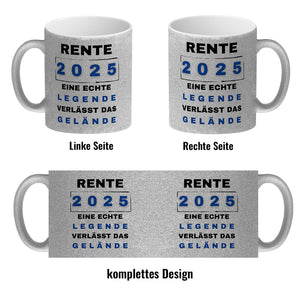 Rente 2025 Kaffeebecher mit Spruch Rente 2025 Legende geht