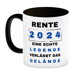 Rente 2024 Kaffeebecher mit Spruch Legende verlässt Gelände