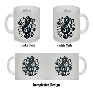 Musiknoten und Notenschlüssel Kaffeebecher