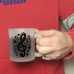 Musiknoten und Notenschlüssel Kaffeebecher