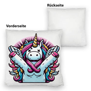 Grimmiges Einhorn Kissen