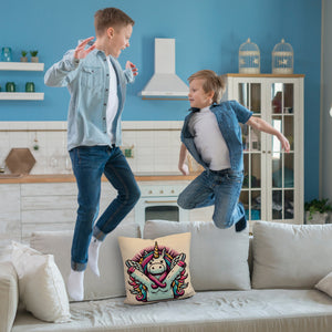 Grimmiges Einhorn Kissen