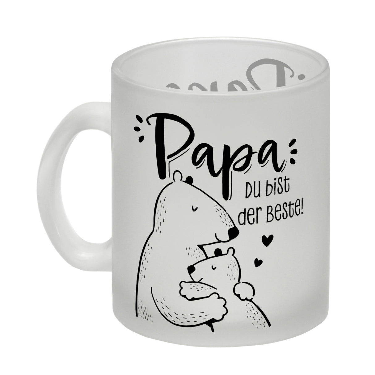 Papa Bär Geschenk Geburtstag Kaffeebecher mit Spruch Papa du bist der Beste