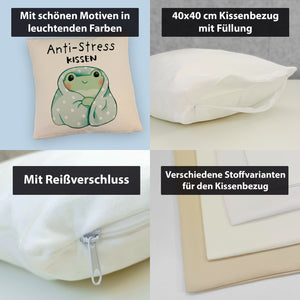 Frosch er Decke Kissen mit Spruch Anti-Stress Kissen