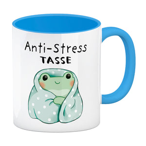 Frosch er Decke mit Spruch Anti-Stress Tasse