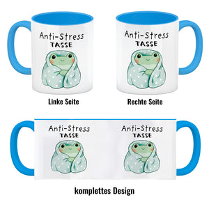 Frosch er Decke mit Spruch Anti-Stress Tasse