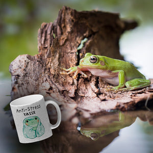 Frosch er Decke mit Spruch Anti-Stress Tasse