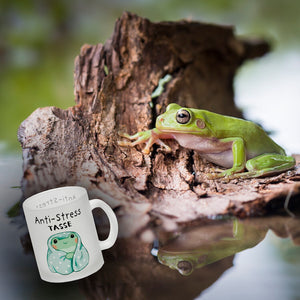 Frosch er Decke mit Spruch Anti-Stress Tasse