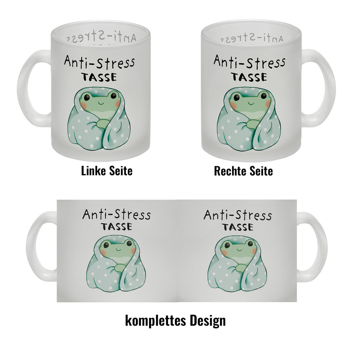 Frosch er Decke mit Spruch Anti-Stress Tasse