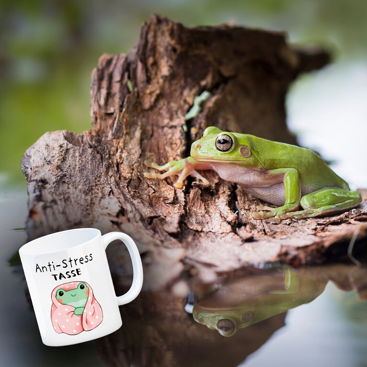 Frosch er Decke mit Spruch Anti-Stress Tasse