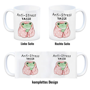 Frosch er Decke mit Spruch Anti-Stress Tasse