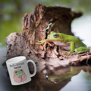Frosch er Decke mit Spruch Anti-Stress Tasse