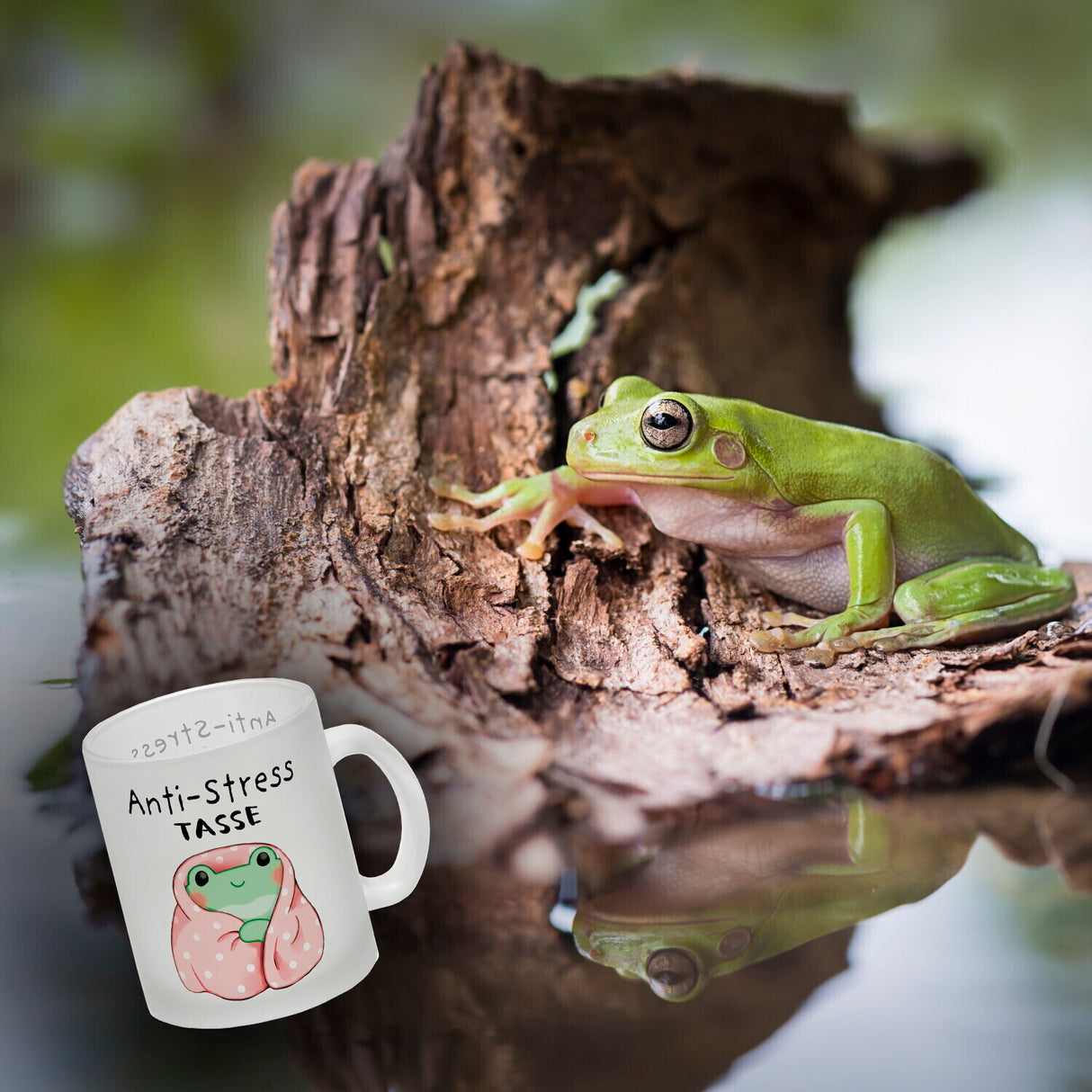 Frosch er Decke mit Spruch Anti-Stress Tasse