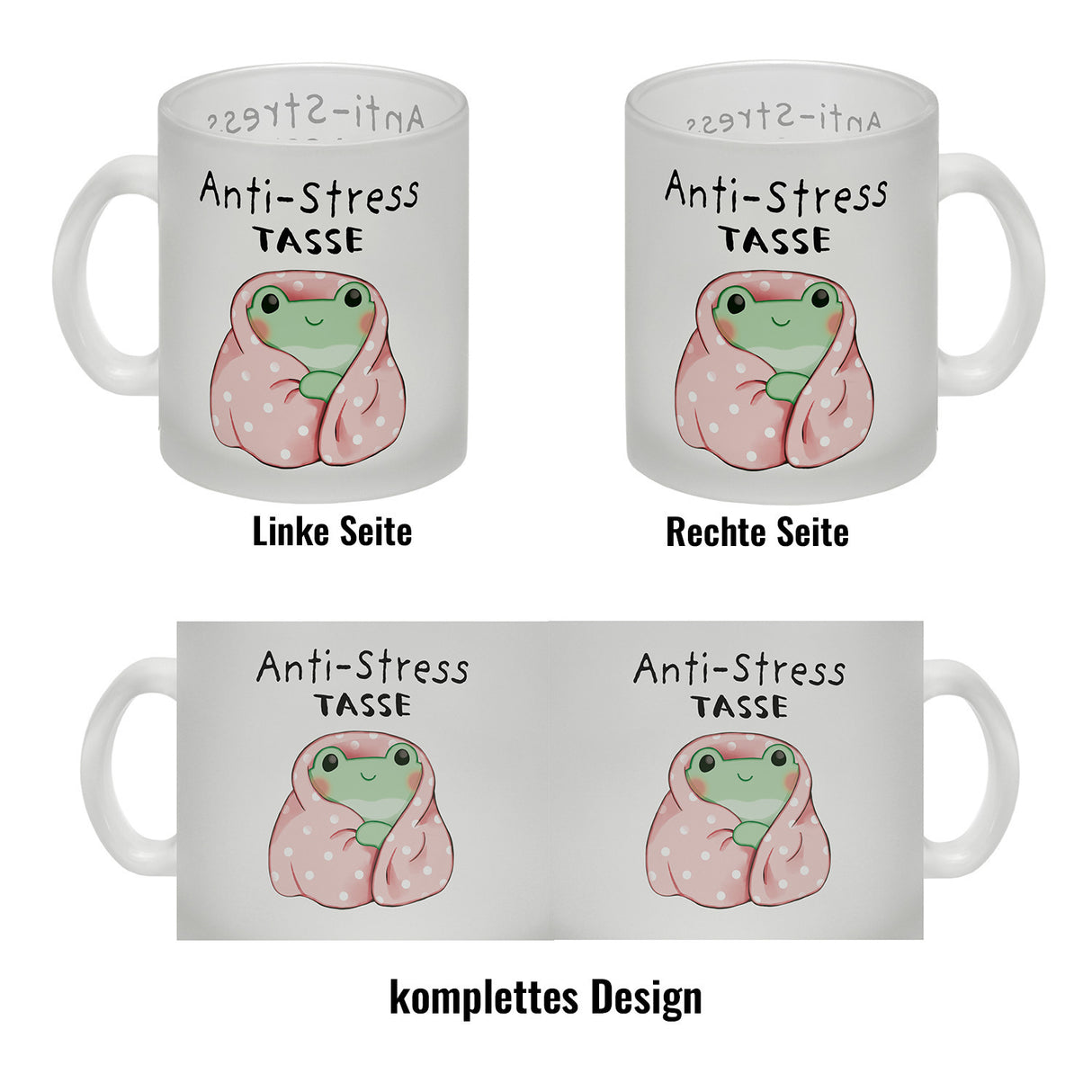 Frosch er Decke mit Spruch Anti-Stress Tasse
