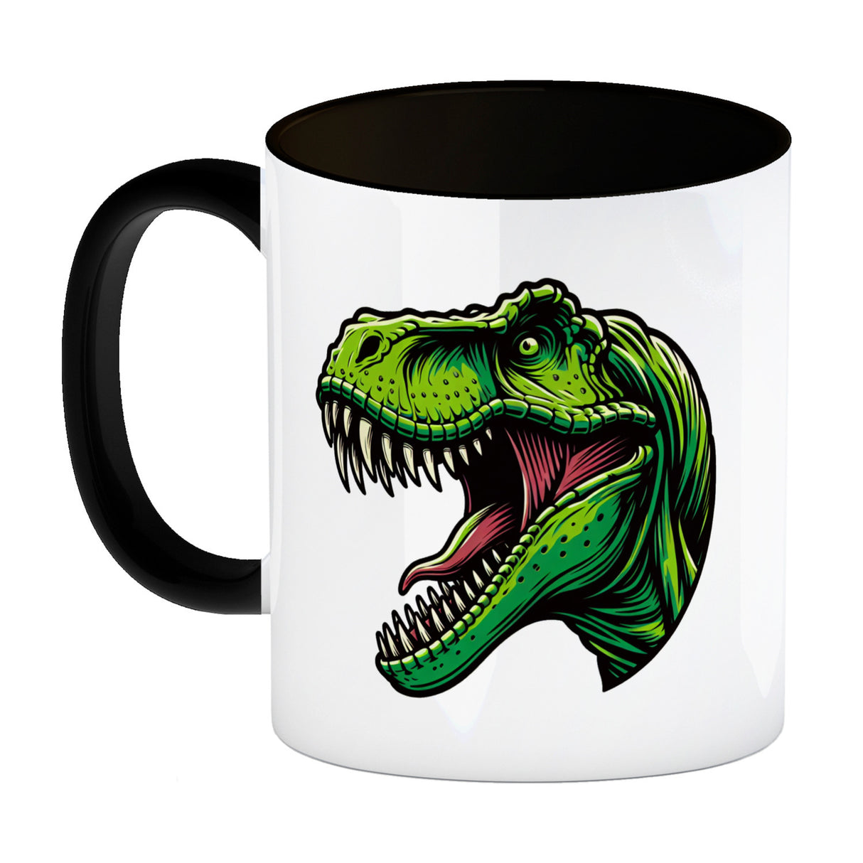 Grüner T-Rex Dinosaurier Kaffeebecher