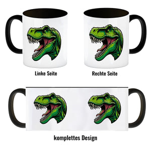 Grüner T-Rex Dinosaurier Kaffeebecher