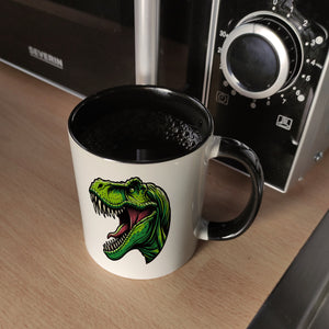 Grüner T-Rex Dinosaurier Kaffeebecher
