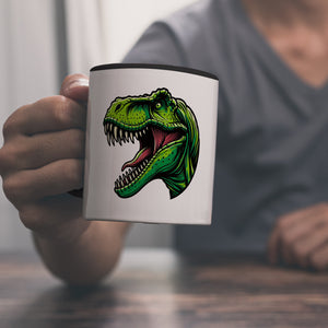 Grüner T-Rex Dinosaurier Kaffeebecher